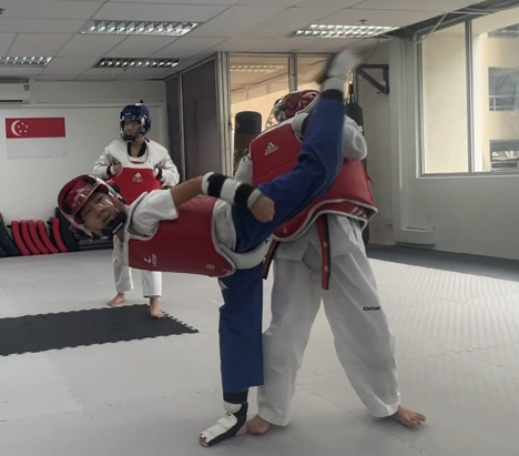 Sparring drills with full gear